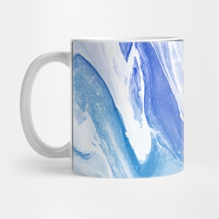 Blue and White Abstract Painting Mug